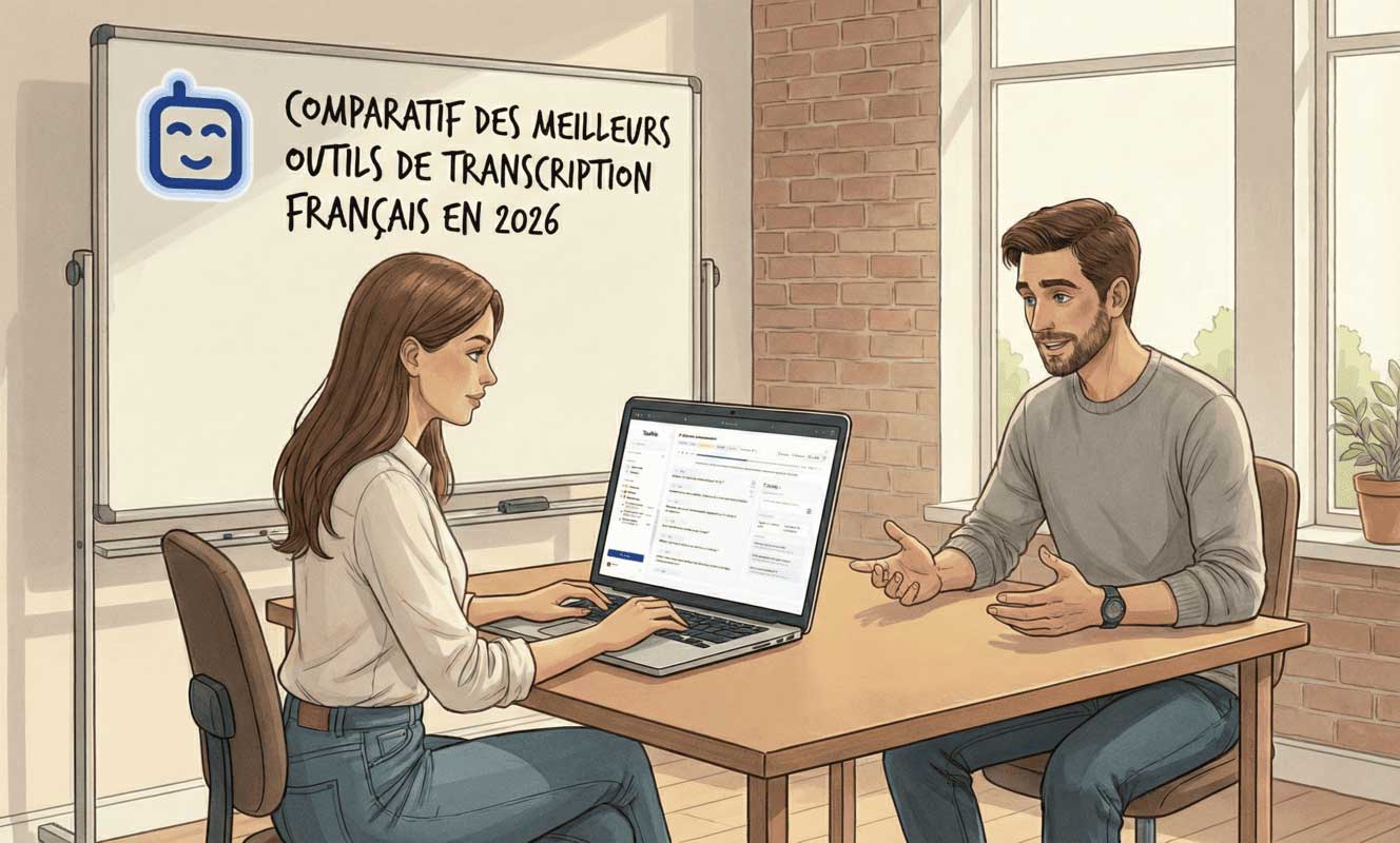 Visuel de l’article: Quel est le meilleur outil de transcription français en 2026 ?
