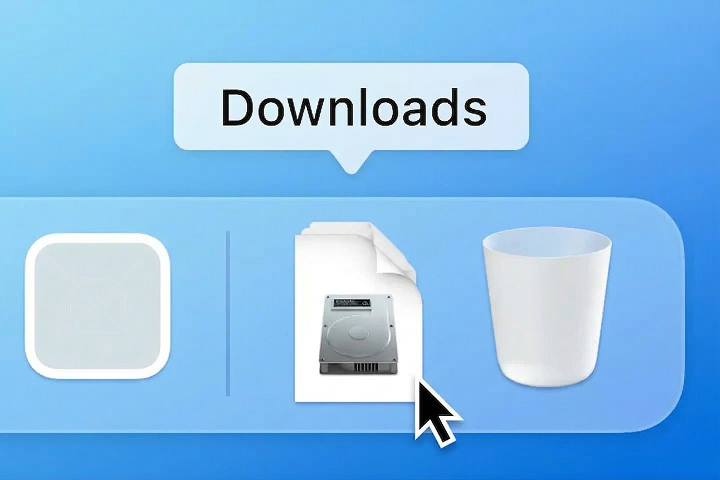 Le fichier DMG de Taalkie dans le dossier Téléchargements sur macOS